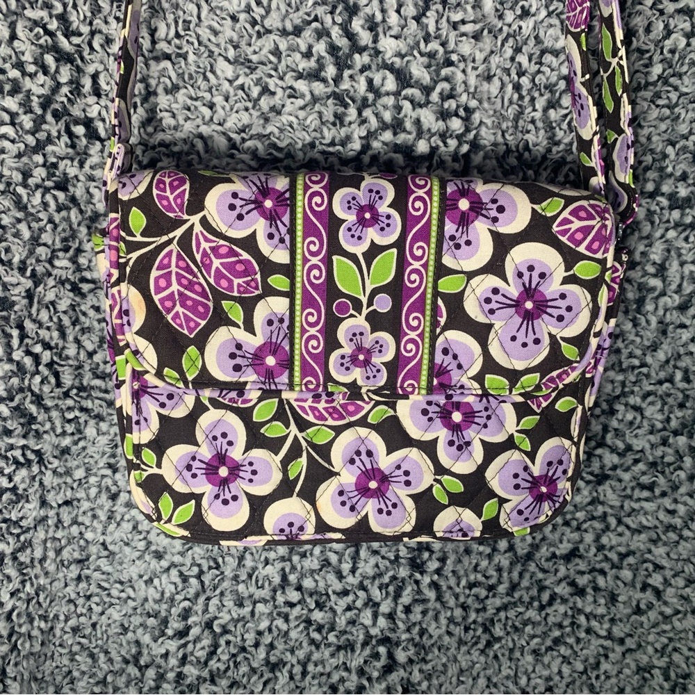 Vera Bradley Rachel Purse in Plum Petals
